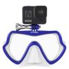 OCTOMASK - Frameless Dive Mask w/Mount for All GoPro Hero Cameras for Scuba Diving, Snorkeling, Freediving (Blue) view 1