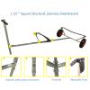 BRIS Stainless Steel Boat Launching Dolly for Inflatable with 16 Wheels Hand Trailer view 4
