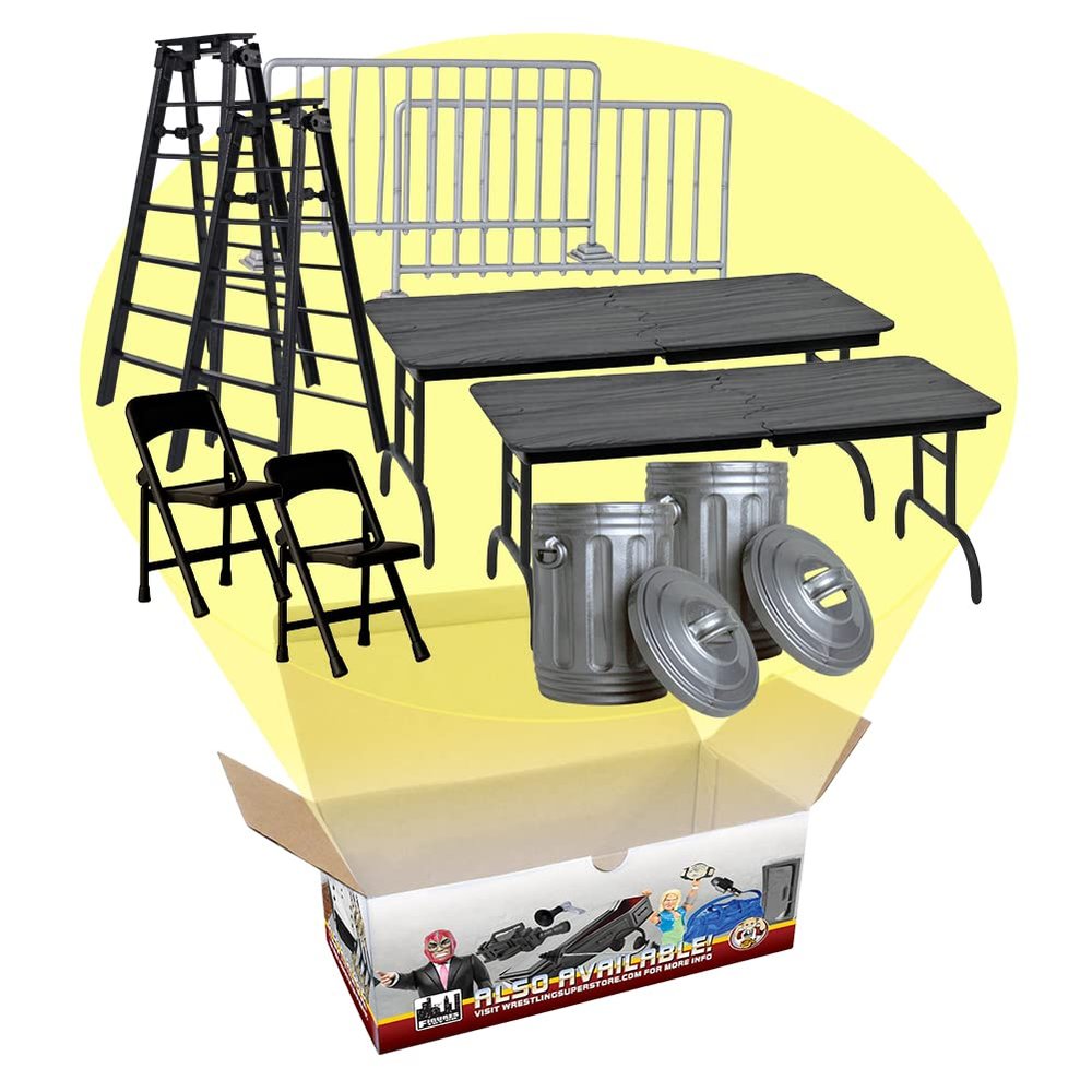 Set of 10 Accessories for Wrestling Action Figures