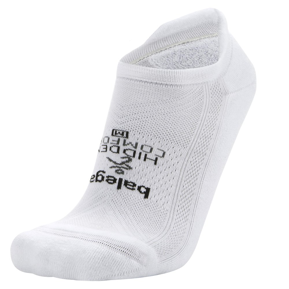 Balega Hidden Comfort Performance No Show Athletic Running Socks for Men and Women (1 Pair), White, Medium