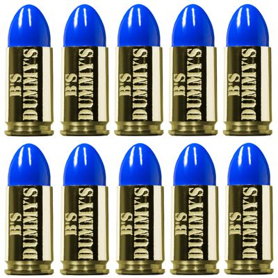 B's Dry Fire Snap Caps - A.K.A. B's Dummy's - Dummy 9mm Luger Training Caps (10 Pack) (Blue Brass)