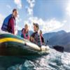 INTEX 68351EP Seahawk 4 Inflatable Boat Set: Includes Deluxe 54in Boat Oars and High-Output Pump  SuperStrong PVC  Fishing Rod Holders  4-Person  1050lb Weight Capacity view 2