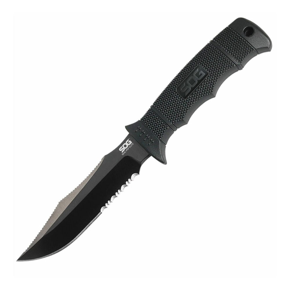 SOG Seal Pup Elite Tactical Fixed Blade- Survival and Hunting Knife with Sheath, 4.85 Inch Combat Knife Blade (E37T-K)