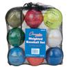 Champion Sports Weighted Training Baseball Set - Rubber Cork Core - Leather Cover - Set of 9 Balls - Graduated Weights - 4 to 12 oz - 9 Inch Diameter view 1