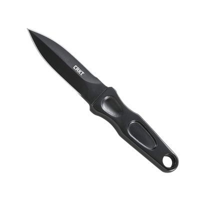 CRKT Sting Fixed Blade Knife with Sheath: 1055 Carbon Steel Plain Edge Blade, 1055 Carbon Steel Handle, 2020