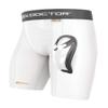 Shock Doctor Compression Shorts with Protective Bio-Flex Cup, Moisture Wicking Vented Protection, White, Adult, Small view 4