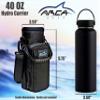 Arca Gear 40 oz Hydro Carrier - Insulated Water Bottle Sling w/Carry Handle, Shoulder Strap, Wallet and Two Pouches - The Perfect Flask Accessory - Black view 4