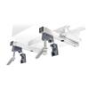 Magma T10-685 Dual Extended Horizontal Round Rail Mount For Magma Rectangular Grill and Fillet Table| Stainless Steel Boat Grill/Table Mount | 1-1/8" to 1-1/4" Dia |Boat Rail BBQ Clamp | Marine Access view 1