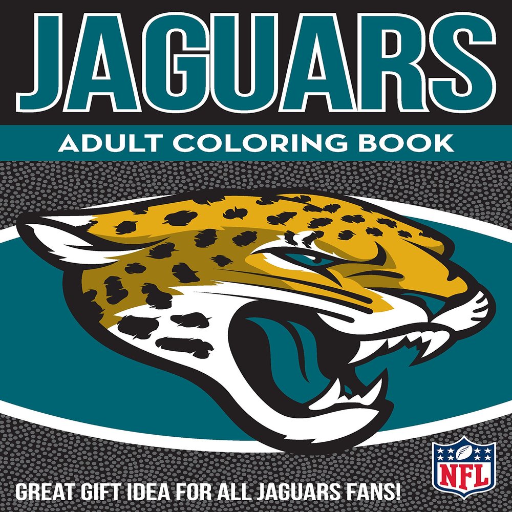 NFL Jacksonville Jaguars Adult Coloring Booknfl Adult Coloring Book, Blue, White, 96 Coloring Pages