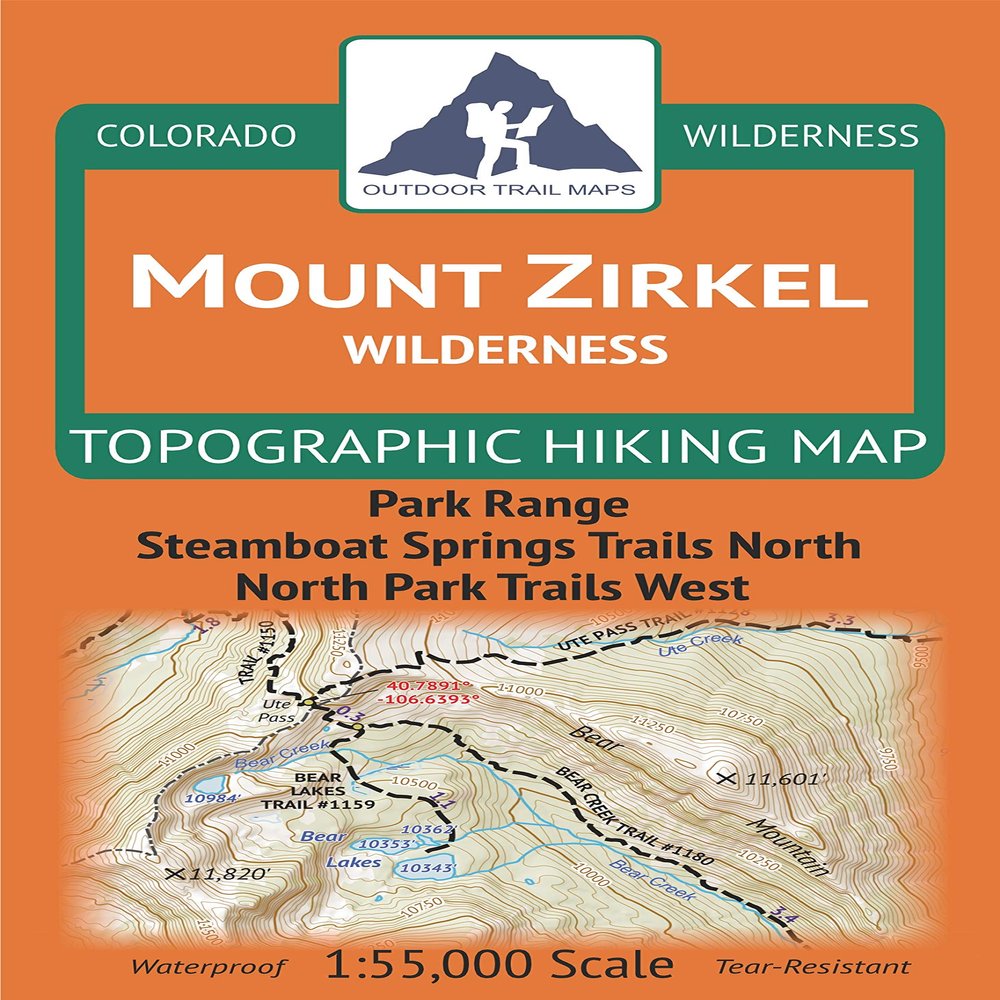 Mount Zirkel Wilderness - Colorado Topographic Hiking Map (2024)