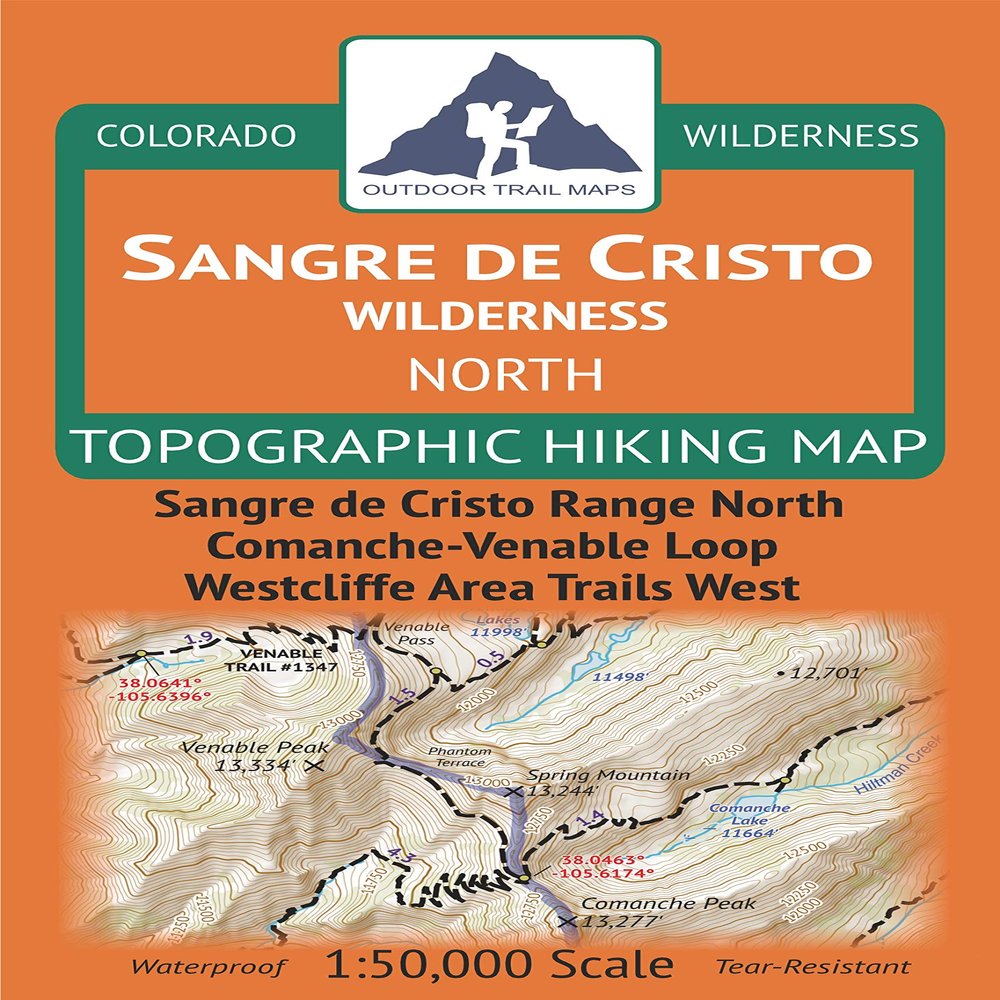 Sangre de Cristo Wilderness NORTH - Colorado Topographic Hiking Map (2022)