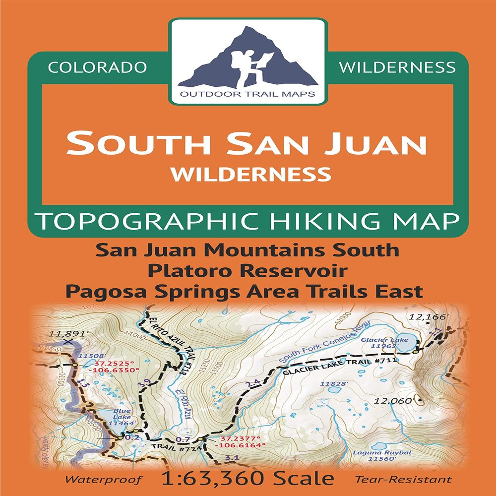 South San Juan Wilderness - Colorado Topographic Hiking Map (2019)