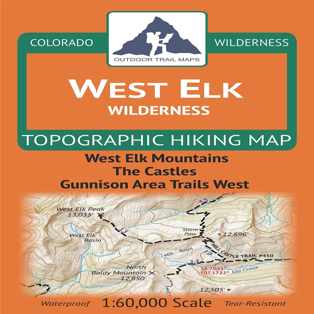 West Elk Wilderness - Colorado Topographic Hiking Map (2019)
