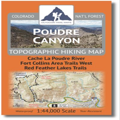 Outdoor Trail Maps Poudre Canyon - Colorado Topographic Hiking Map (2020)