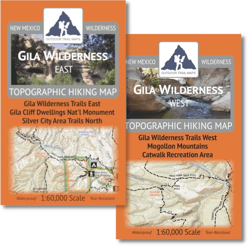 Outdoor Trail Maps Gila Wilderness East and West Pack - New Mexico Hiking (2023)