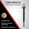 ASP Swivel Tactical Handcuff Key, Security Professional and Police Gear and Equipment, Knurled Grip view 2