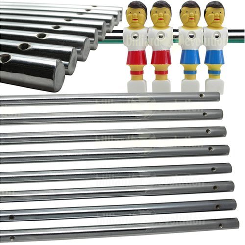 Billiard Evolution Set of 8 Solid Foosball Rods for Foosball Table