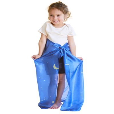 Sarah's Silks Enchanted Playsilk, 100% Silk Scarves for Kids and Toddlers, Sensory Toys | Bright Square Scarves, Montessori Waldorf Toys for Imaginative Pretend Play - Starry Night