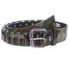 Canvas Faux Bullet Studded Belt - Snap On Interchangeable Buckle, Camouflage | S - 32" view 2