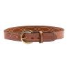 Bianchi B12 Fancy Stitched Belt, 1.5" Width, Tan Finish, Brass Buckle, SZ38 view 1