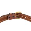 Bianchi B12 Fancy Stitched Belt, 1.5" Width, Tan Finish, Brass Buckle, SZ38 view 2