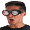 Elope Black & Red X-Ray Goggles for Adults - Sci-Fi Costume Accessory with Red Lens Hypnotic Design view 1