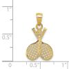 14K Gold Double Tennis Racquet Charm Sports Pendant view 4