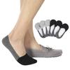 Joulli Casual No Show Liners Socks For Men 6 pack Non Slip Boat Socks,Black Gray,light Gray,Small view 1