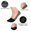 Joulli Casual No Show Liners Socks For Men 6 pack Non Slip Boat Socks,Black Gray,light Gray,Small view 3