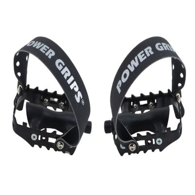 Power Grips Sport Pre-Assembled Strap/Pedal Kit, Black