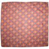 Royal Silk Elegant Red Gold Cathedral Print Silk Handkerchief Rich Arabesque Design  100% Silk - Large 16 Square view 1