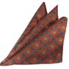 Royal Silk Elegant Red Gold Cathedral Print Silk Handkerchief Rich Arabesque Design  100% Silk - Large 16 Square view 3