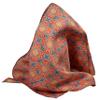 Royal Silk Elegant Red Gold Cathedral Print Silk Handkerchief Rich Arabesque Design  100% Silk - Large 16 Square view 4