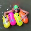 New Wave Swim Bubble for Open Water Swimmers and Triathletes - Swim Safety Buoy Float (Orange) view 2