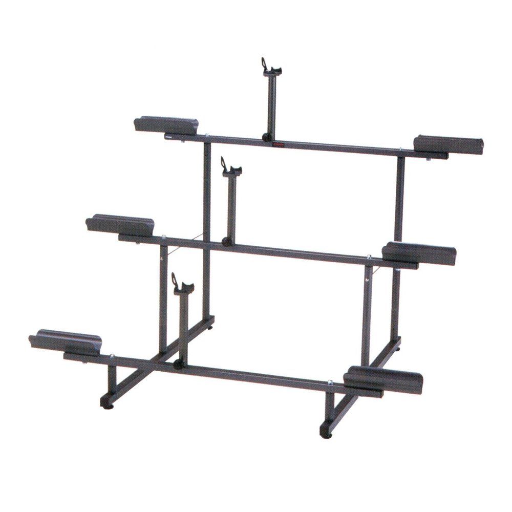 Minoura 971-3 Tier 3-Bike Display Stand, Grey