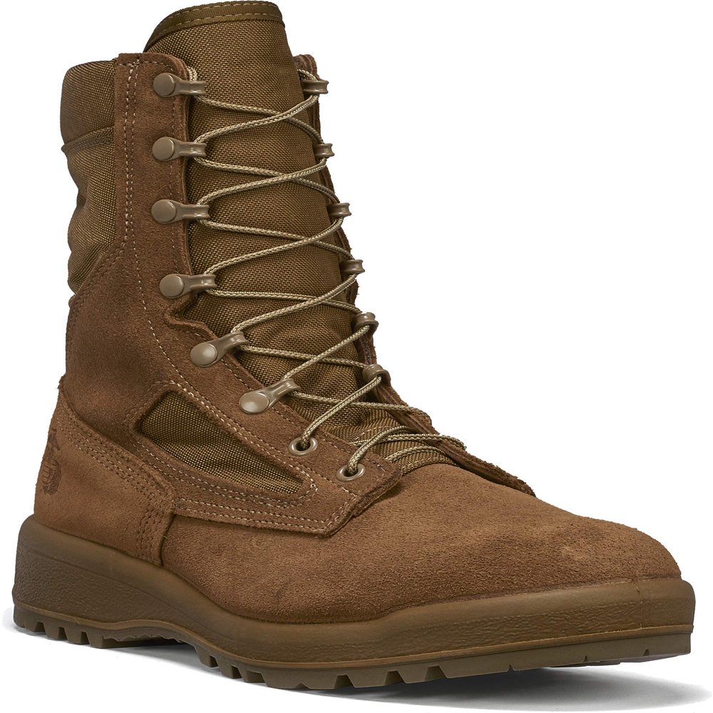 Belleville 550 ST Steel Toe Work Boots - Hot Weather Ready Tactical Boot - Shock Absorbent Midsole & Military Footwear - Highly Cushioned Midsole - Full-Grain Cattlehide Leather - Mojave - 9.5