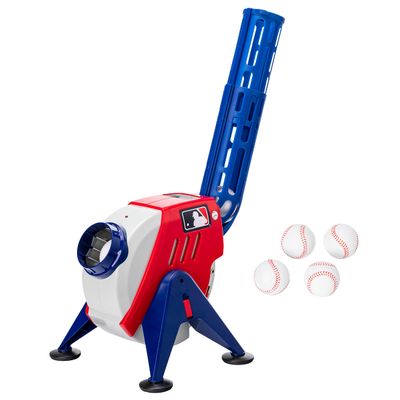 Franklin Sports Kids Pitching Machine - Plastic Baseball Pitching Machine for Kids Batting Practice - MLB Power Pitcher with Adjustable Speeds