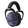 Pro Ears Ultra Sleek Passive Hearing Protection Ear Muffs, Superior Comfort for Long Gun Use, Indoor and Outdoor Range, NRR 26, Made in USA, Adjustable and Padded, Purple Zebra view 1