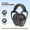 Pro Ears Ultra Sleek Passive Hearing Protection Ear Muffs, Superior Comfort for Long Gun Use, Indoor and Outdoor Range, NRR 26, Made in USA, Adjustable and Padded, Typhon view 2