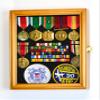 sfDisplay.com,LLC. XS Military Pin Display Case Cabinet Box for Medals Pins Patches Insignia Ribbons w/98% UV Lockable -Oak view 1