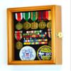 sfDisplay.com,LLC. XS Military Pin Display Case Cabinet Box for Medals Pins Patches Insignia Ribbons w/98% UV Lockable -Oak view 2
