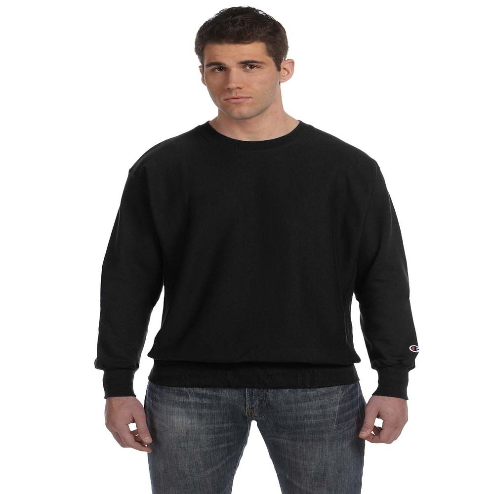 Champion Adult Reverse Weave Crew (Black) (3X)