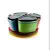 GSI Outdoors Infinity 4 Person Compact Nesting Tableset for Ultra-Light and Compact with Cup, Bowls and Plates for Camping, RV, or BBQ view 3