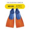 FINIS Long Floating Fins , Blue/Orange, XXS (Jr. 11-1) (1.05.037.02) view 2