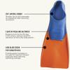 FINIS Long Floating Fins , Blue/Orange, XXS (Jr. 11-1) (1.05.037.02) view 4
