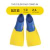 FINIS Long Floating Fins , Blue/Yellow, XS (US Male 1-3 / US Female 2-4) (1.05.037.03) view 2