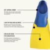 FINIS Long Floating Fins , Blue/Yellow, XS (US Male 1-3 / US Female 2-4) (1.05.037.03) view 4