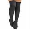 Luxury Divas Black Thin Knit Thigh High Over The Knee Socks view 2