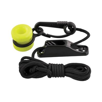 Scotty #3025 Downrigger Weight Retriever w/ Snap, Fairlead Cleat & 78-Inches of Cord , BLACK, Small