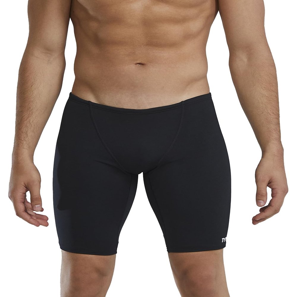TYR Men's Standard Durafast One Jammer Swimsuit, Black, 38